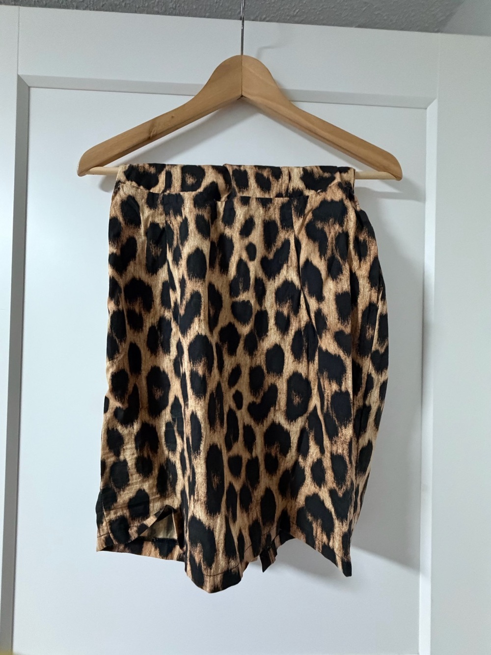 Motel Rocks Leopard Print Strapless Dress - Black & Brown